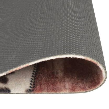 vidaXL Kitchen Rug Washable Animal Skin 45x150 cm Velvet