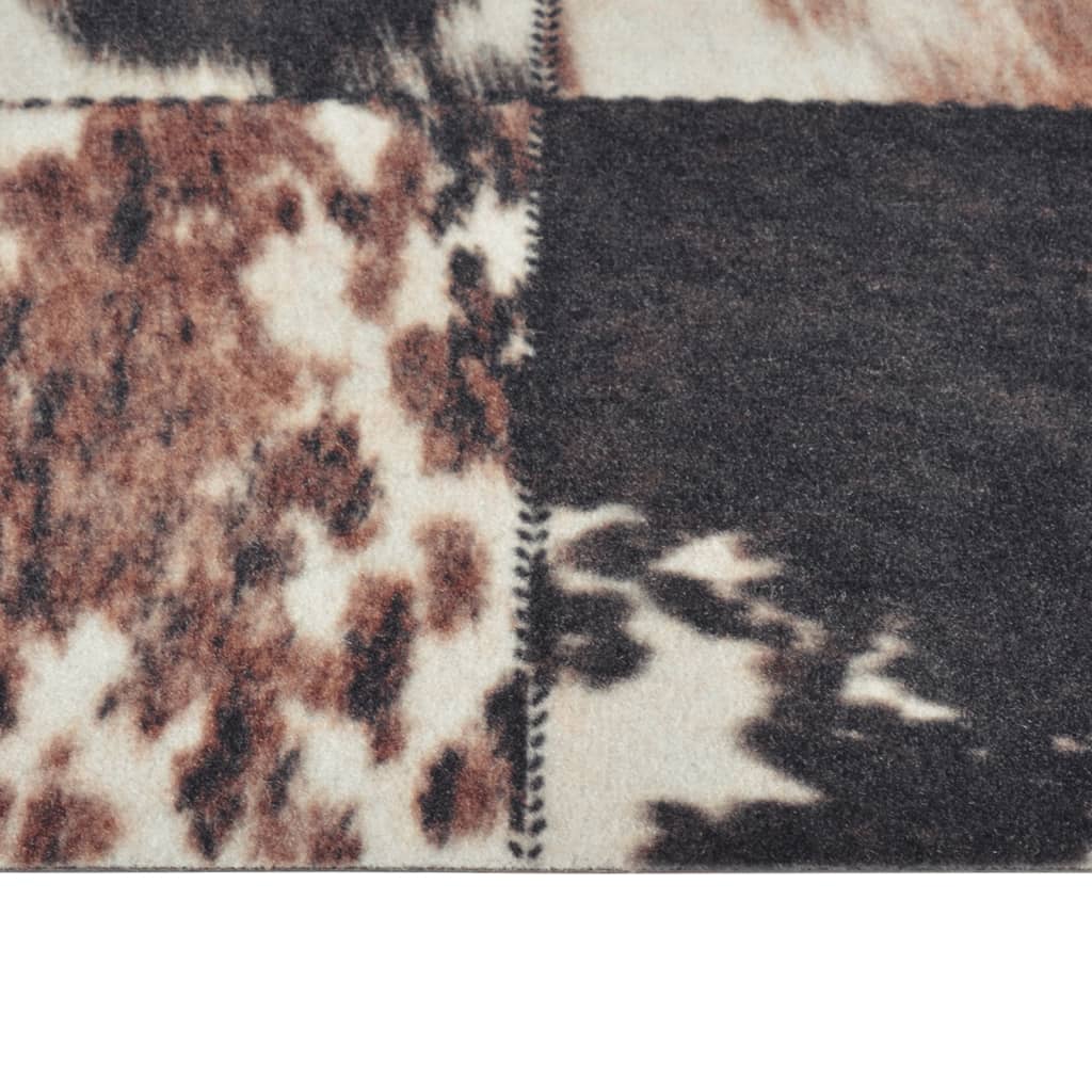 vidaXL Kitchen Rug Washable Animal Skin 45x150 cm Velvet