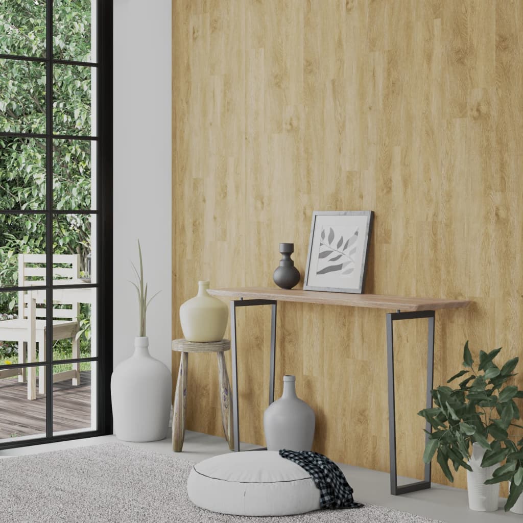 vidaXL Wall Panels Wood Look Brown PVC 4,12 m²
