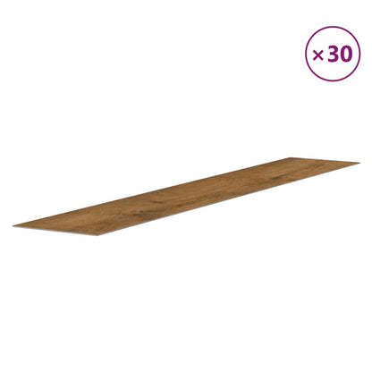 vidaXL Wall Panels Wood Look Brown PVC 4.12 m²