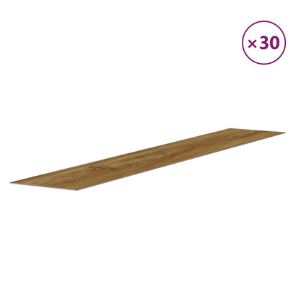 vidaXL Wall Panels Wood Look Brown PVC 4,12 m²