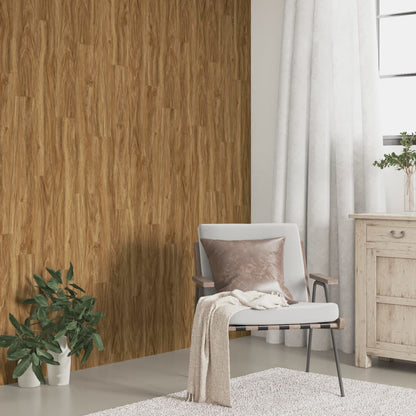 vidaXL Wall Panels Wood Look Brown PVC 4,12 m²