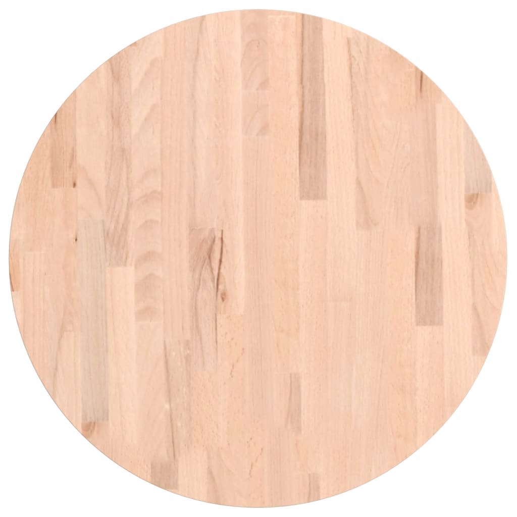 vidaXL Table Top Ø60x2.5 cm Round Solid Wood Beech