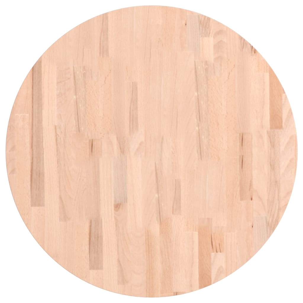 vidaXL Table Top Ø70x2.5 cm Round Solid Wood Beech