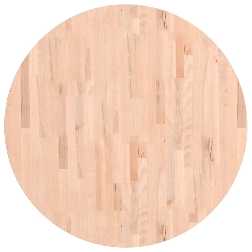 vidaXL Table Top Ø90x2.5 cm Round Solid Wood Beech