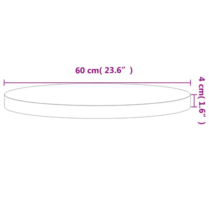 vidaXL Table Top Ø60x4 cm Round Solid Wood Beech