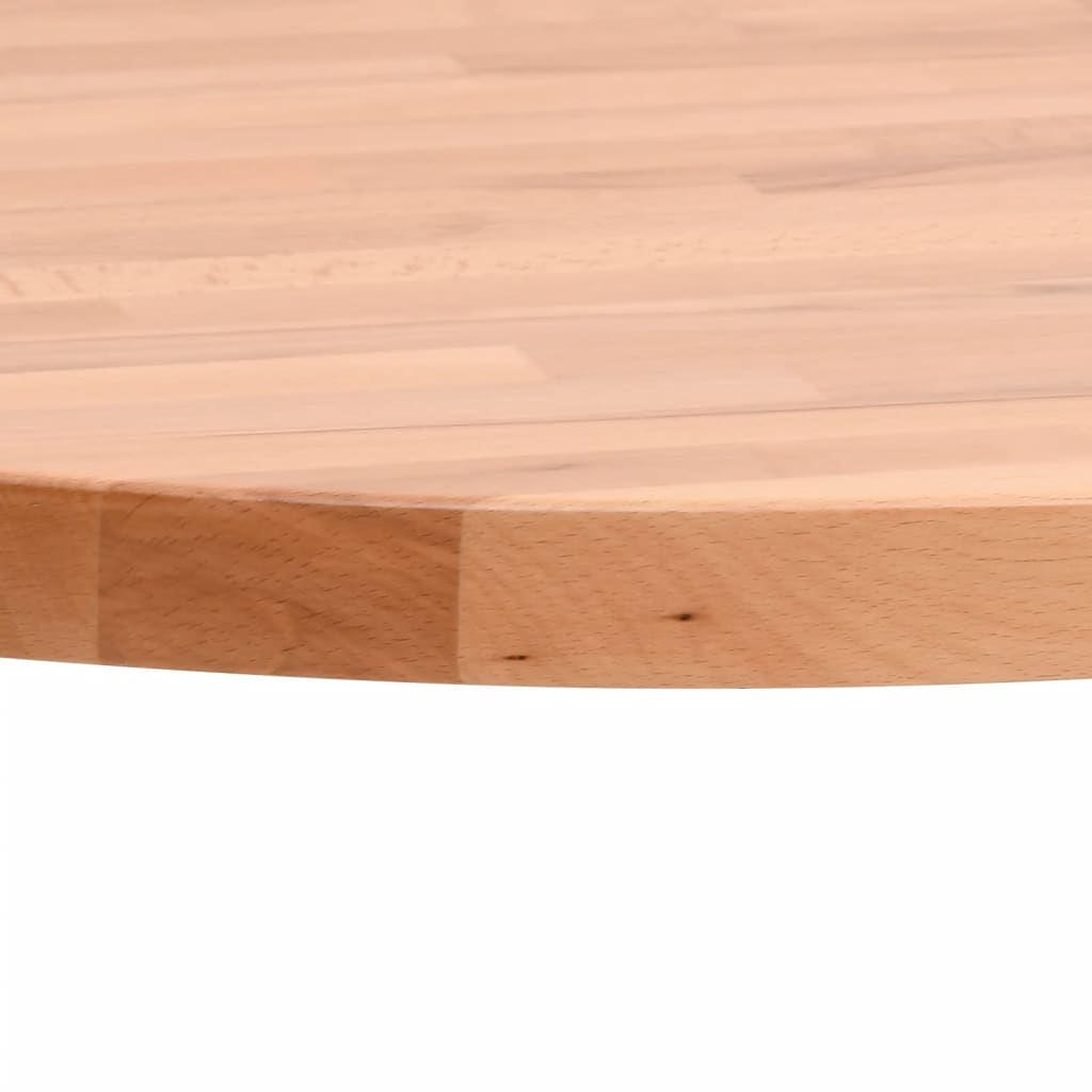 vidaXL Table Top Ø80x1.5 cm Round Solid Wood Beech