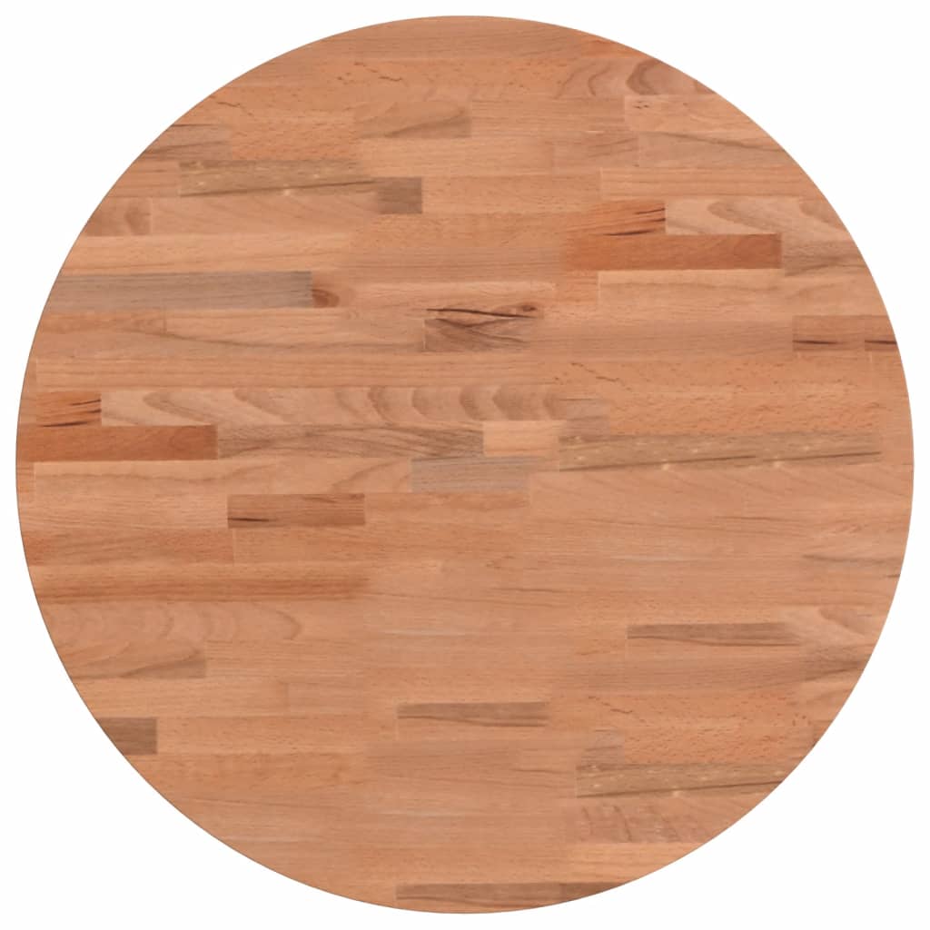 vidaXL Table Top Ø50x2.5 cm Round Solid Wood Beech