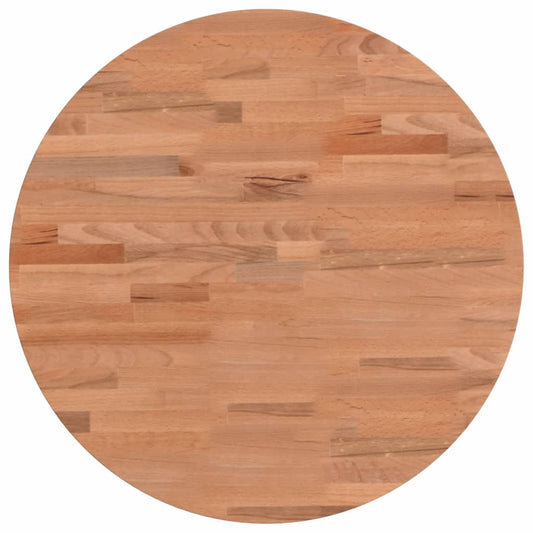vidaXL Table Top Ø50x2.5 cm Round Solid Wood Beech