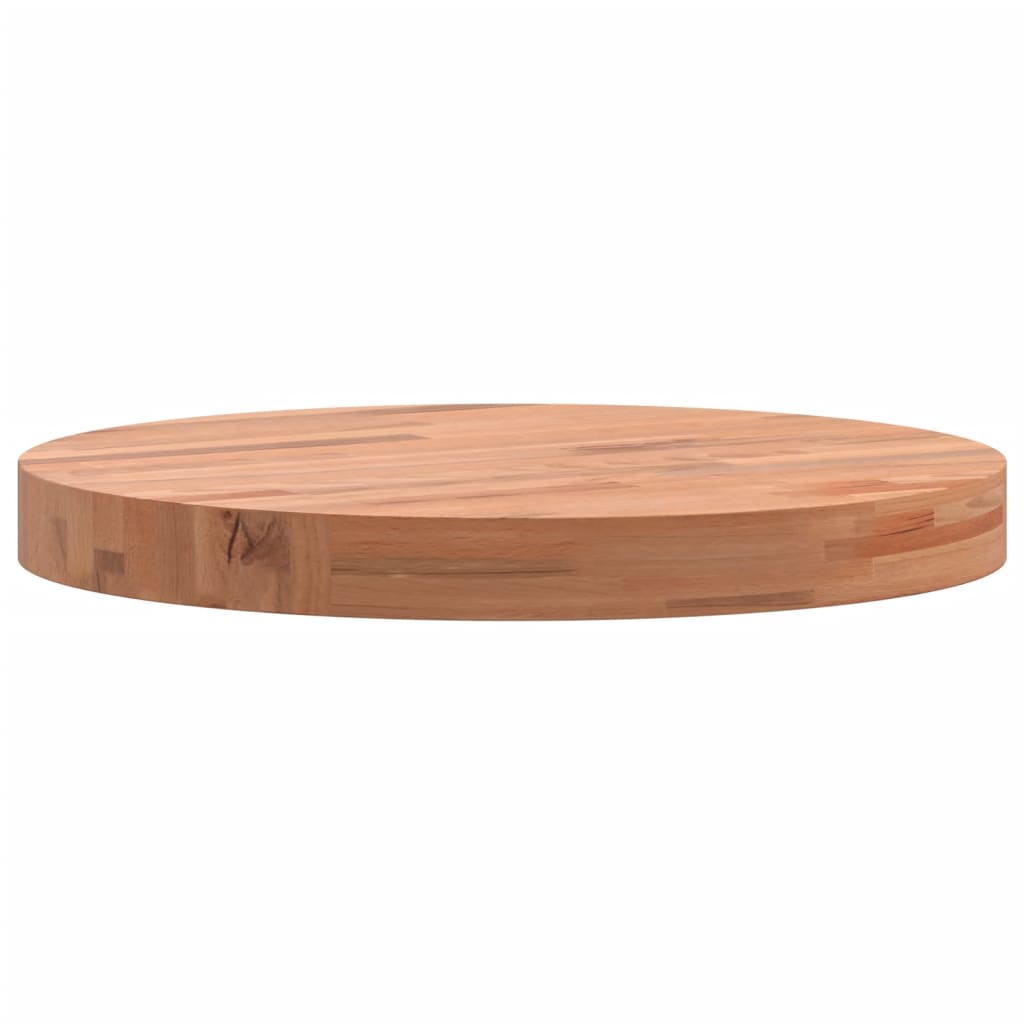 vidaXL Table Top Ø40x4 cm Round Solid Wood Beech