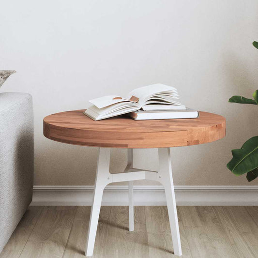 vidaXL Table Top Ø50x4 cm Round Solid Wood Beech