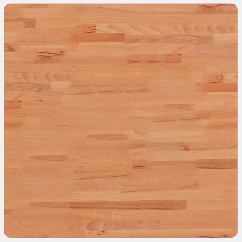 vidaXL Table Top 70x70x2.5 cm Square Solid Wood Beech