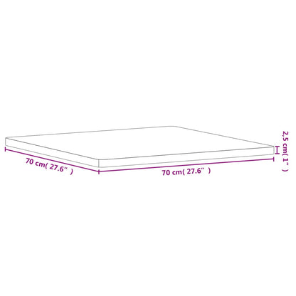 vidaXL Table Top 70x70x2.5 cm Square Solid Wood Beech