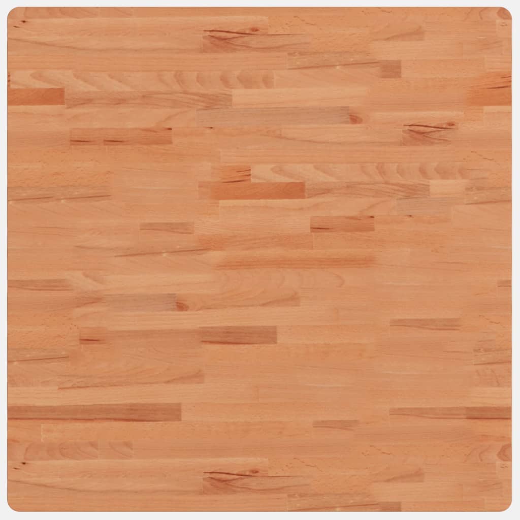 vidaXL Table Top 80x80x2,5 cm Square Solid Wood Beech