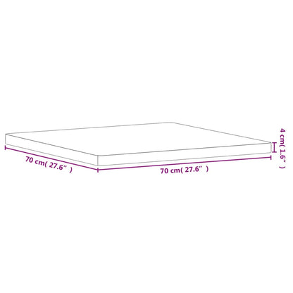vidaXL Table Top 70x70x4 cm Square Solid Wood Beech
