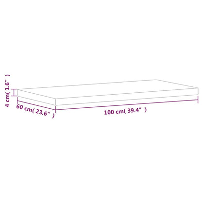 vidaXL Bathroom Countertop 100x60x4 cm Solid Wood Beech