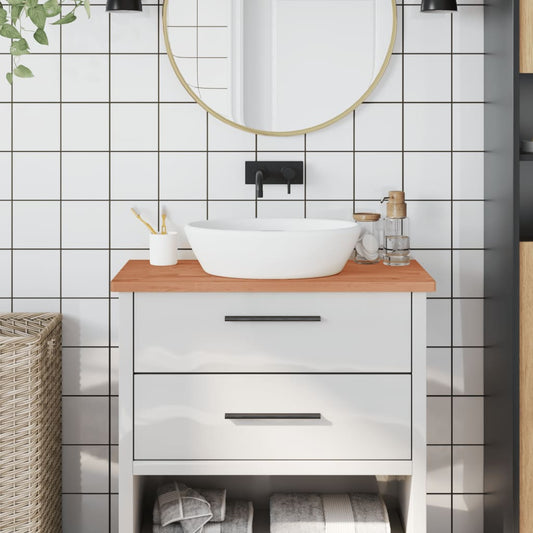 vidaXL Bathroom Countertop 80x40x2,5 cm Solid Wood Beech
