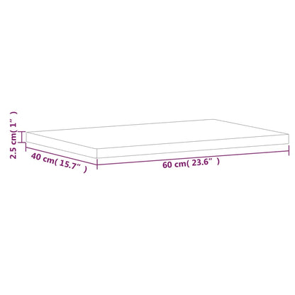 vidaXL Bathroom Countertop 60x40x2.5 cm Solid Wood Beech