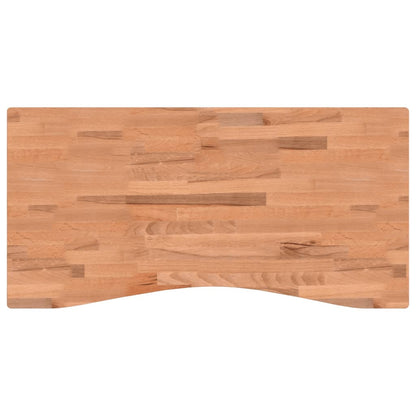 vidaXL Desk Top 100x(45-50)x4 cm Solid Wood Beech