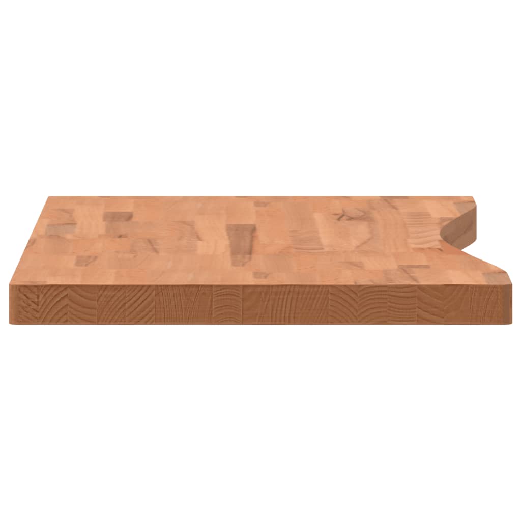 vidaXL Desk Top 100x(45-50)x4 cm Solid Wood Beech
