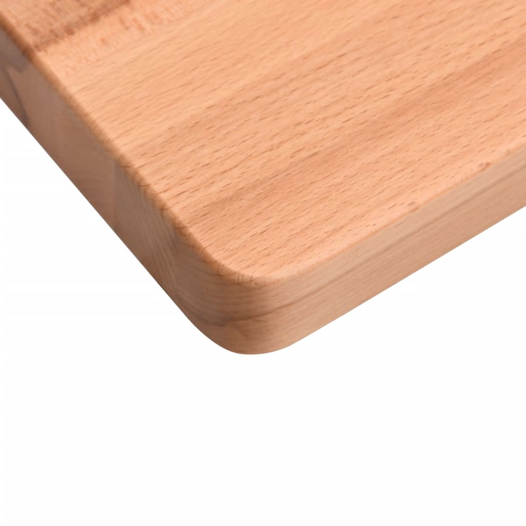 vidaXL Desk Top 100x(45-50)x4 cm Solid Wood Beech