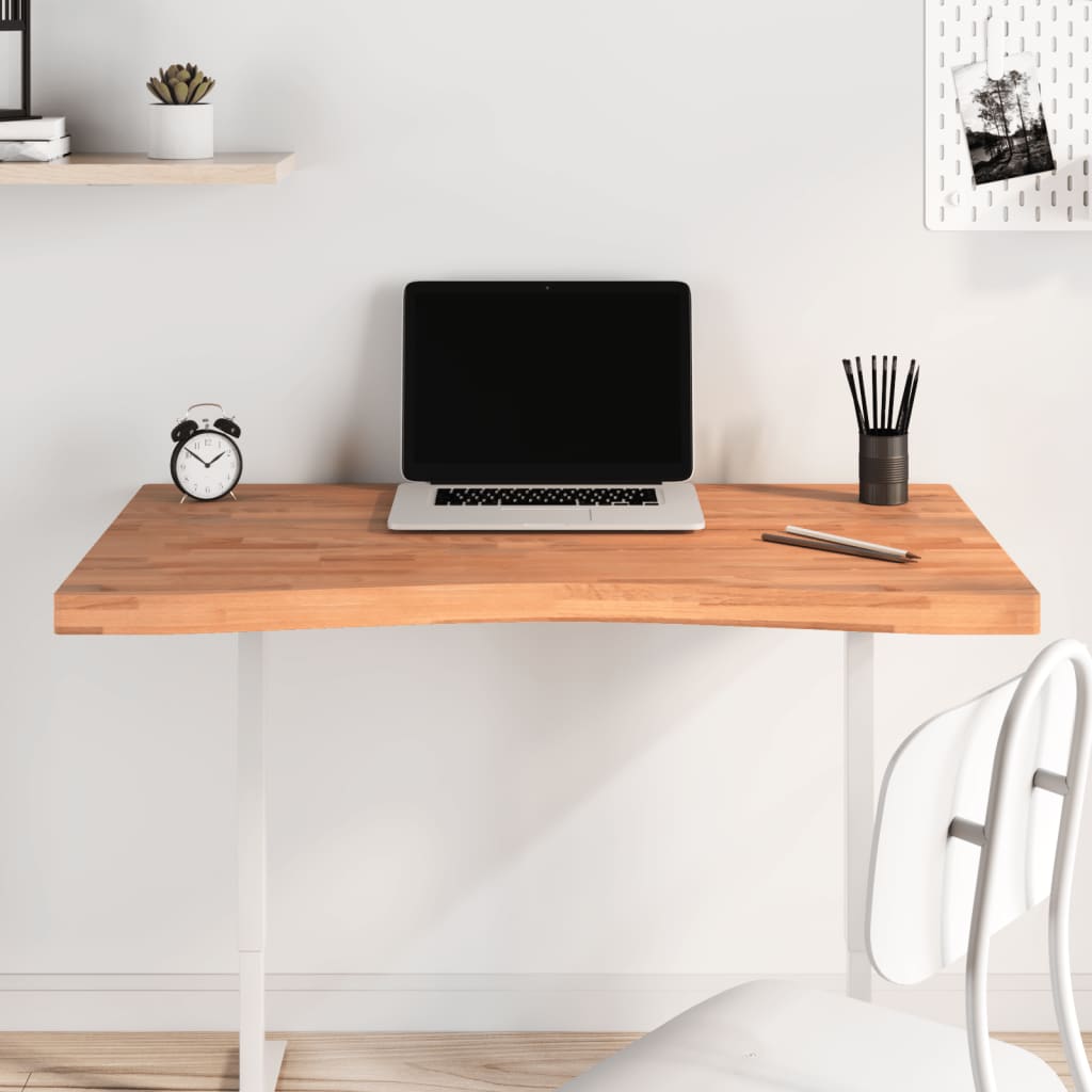 vidaXL Desk Top 100x(55-60)x4 cm Solid Wood Beech
