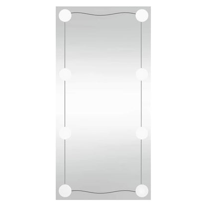vidaXL Wall Mirror with LED Lights 30x60 cm Glass Rectangle