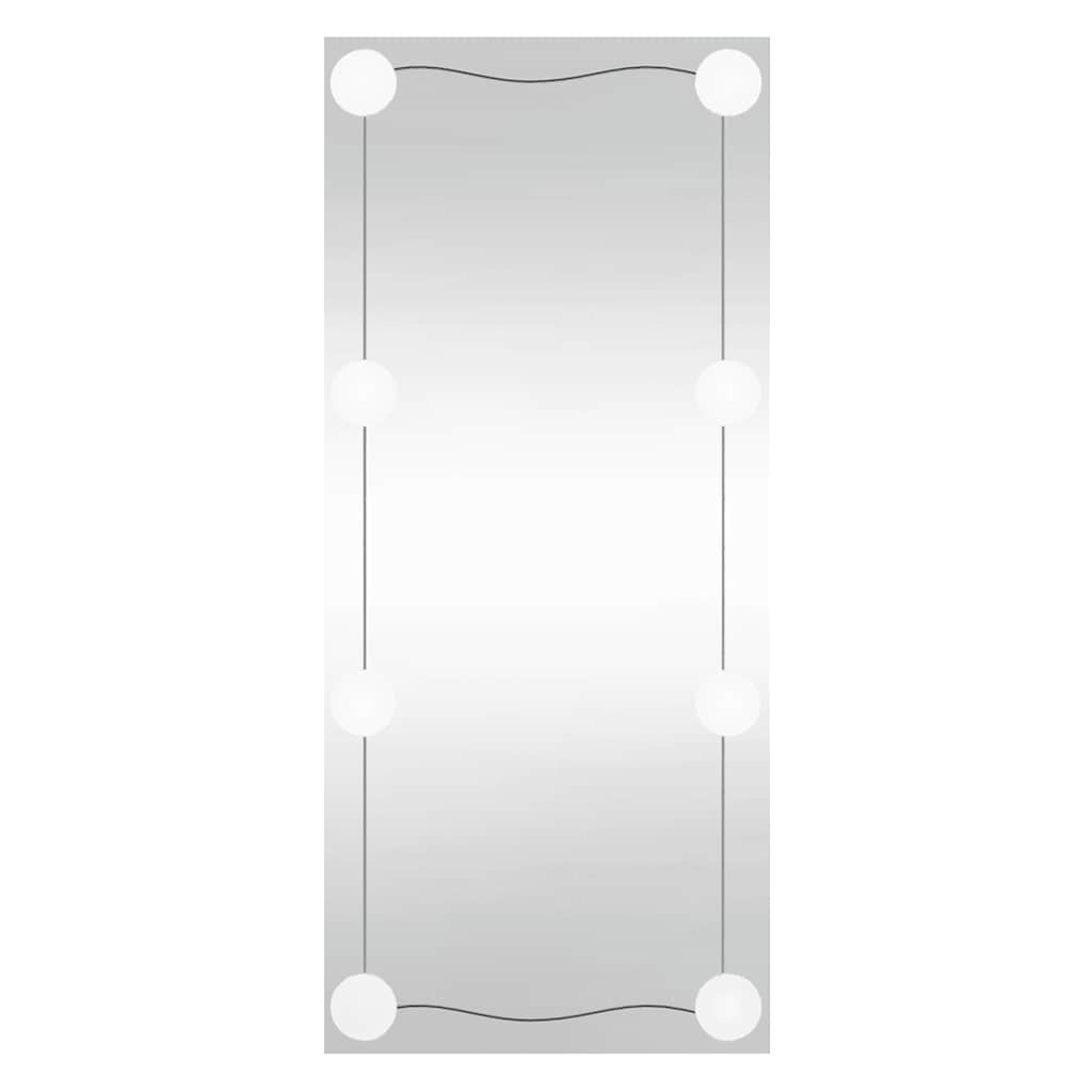 vidaXL Wall Mirror with LED Lights 30x80 cm Glass Rectangle