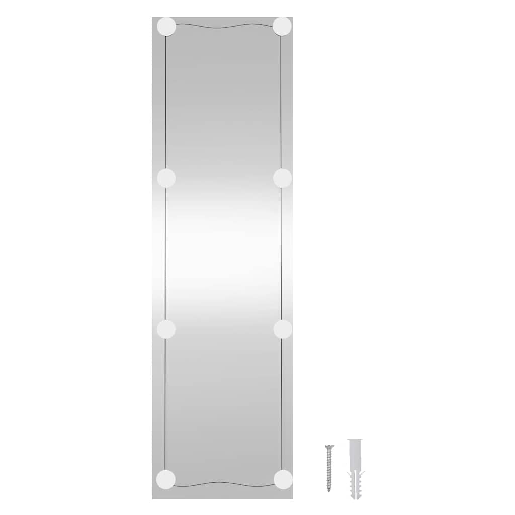 vidaXL Wall Mirror with LED Lights 30x100 cm Glass Rectangle