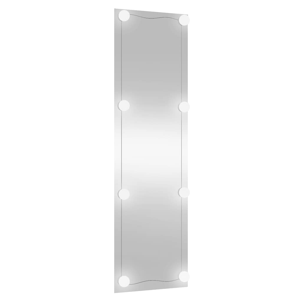 vidaXL Wall Mirror with LED Lights 30x100 cm Glass Rectangle