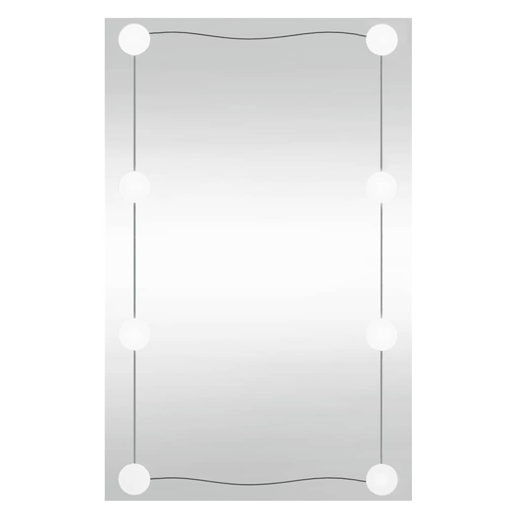 vidaXL Wall Mirror with LED Lights 40x60 cm Glass Rectangle