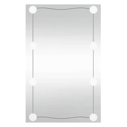 vidaXL Wall Mirror with LED Lights 40x60 cm Glass Rectangle
