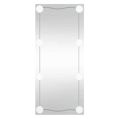 vidaXL Wall Mirror with LED Lights 40x80 cm Glass Rectangle