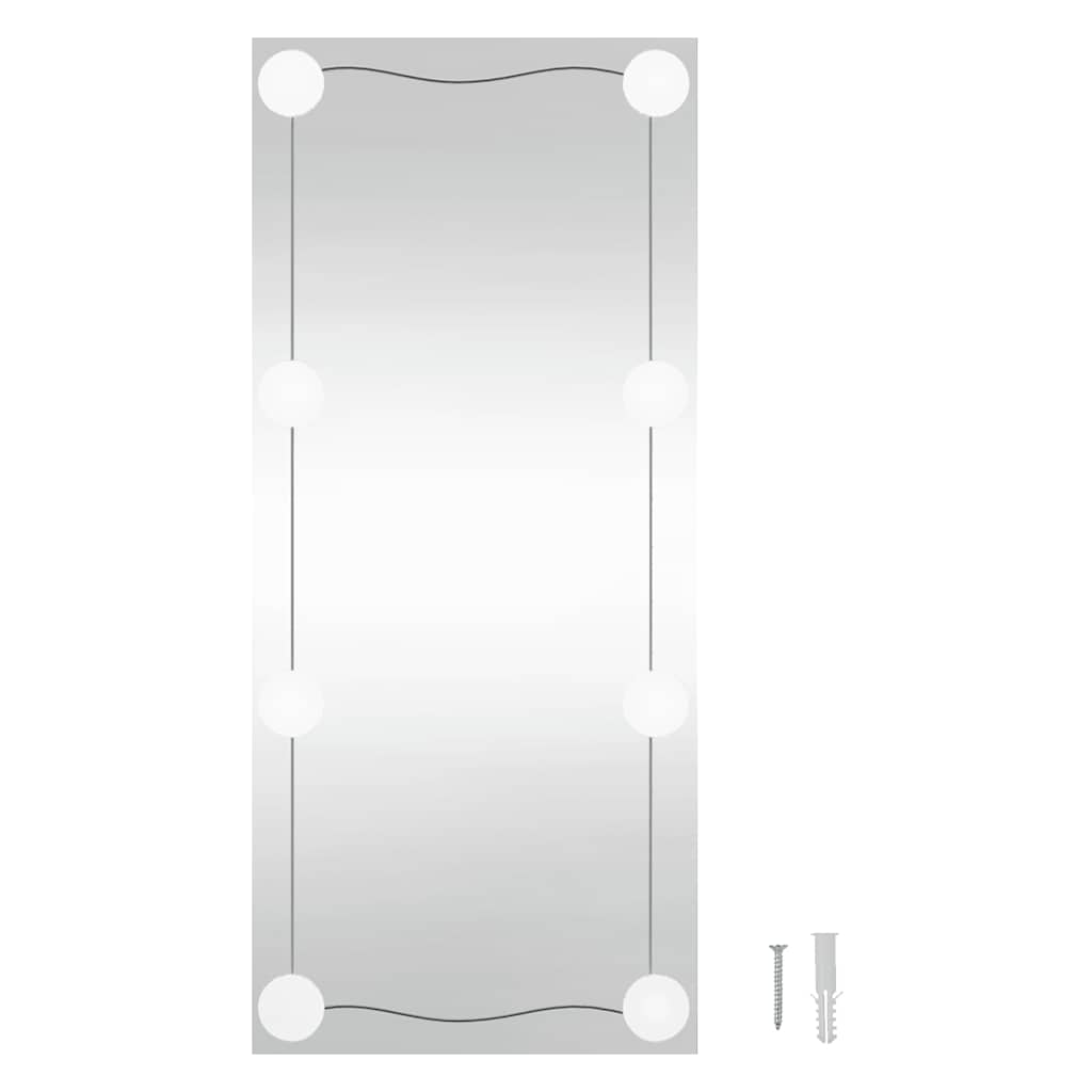 vidaXL Wall Mirror with LED Lights 40x80 cm Glass Rectangle