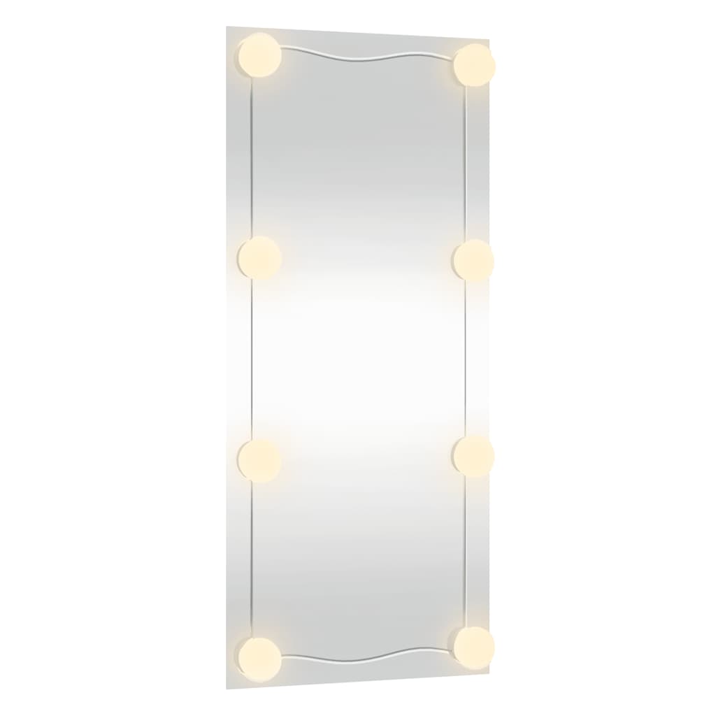 vidaXL Wall Mirror with LED Lights 40x80 cm Glass Rectangle