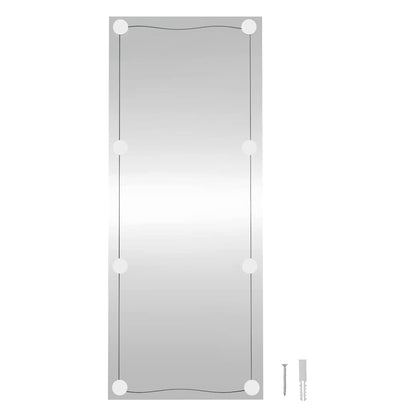 vidaXL Wall Mirror with LED Lights 40x100 cm Glass Rectangle