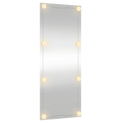 vidaXL Wall Mirror with LED Lights 40x100 cm Glass Rectangle