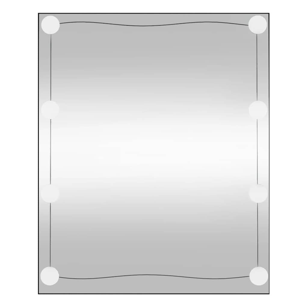 vidaXL Wall Mirror with LED Lights 50x60 cm Glass Rectangle