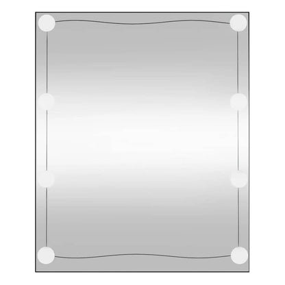 vidaXL Wall Mirror with LED Lights 50x60 cm Glass Rectangle