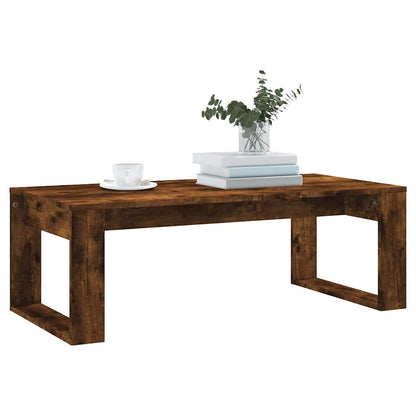 vidaXL Coffee Table Smoked Oak 102x50x35 cm Engineered Wood