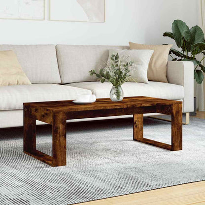 vidaXL Coffee Table Smoked Oak 102x50x35 cm Engineered Wood