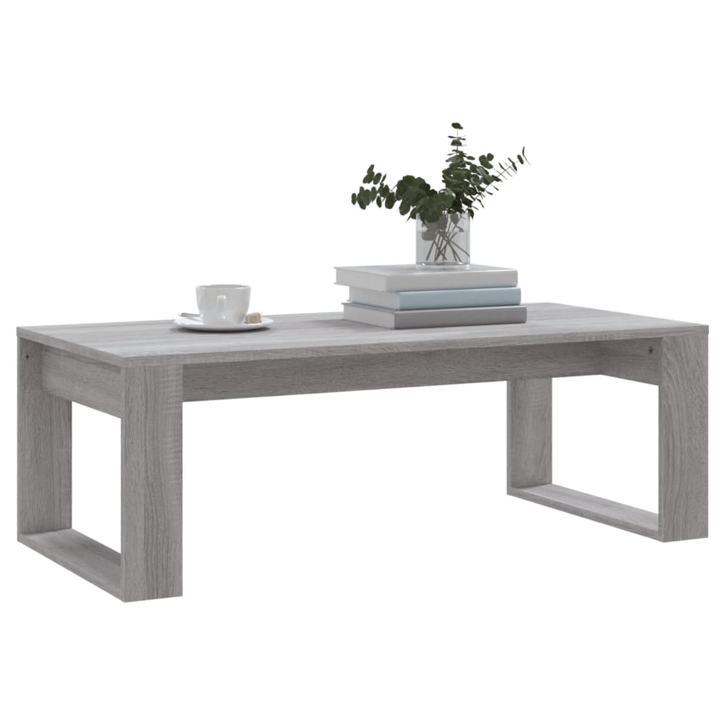 vidaXL Coffee Table Grey Sonoma 102x50x35 cm Engineered Wood