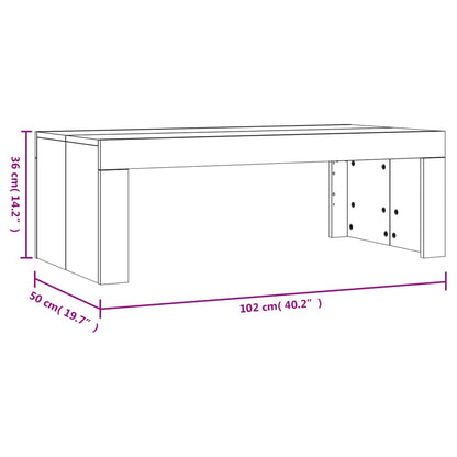 vidaXL Coffee Table Grey Sonoma 102x50x36 cm Engineered Wood