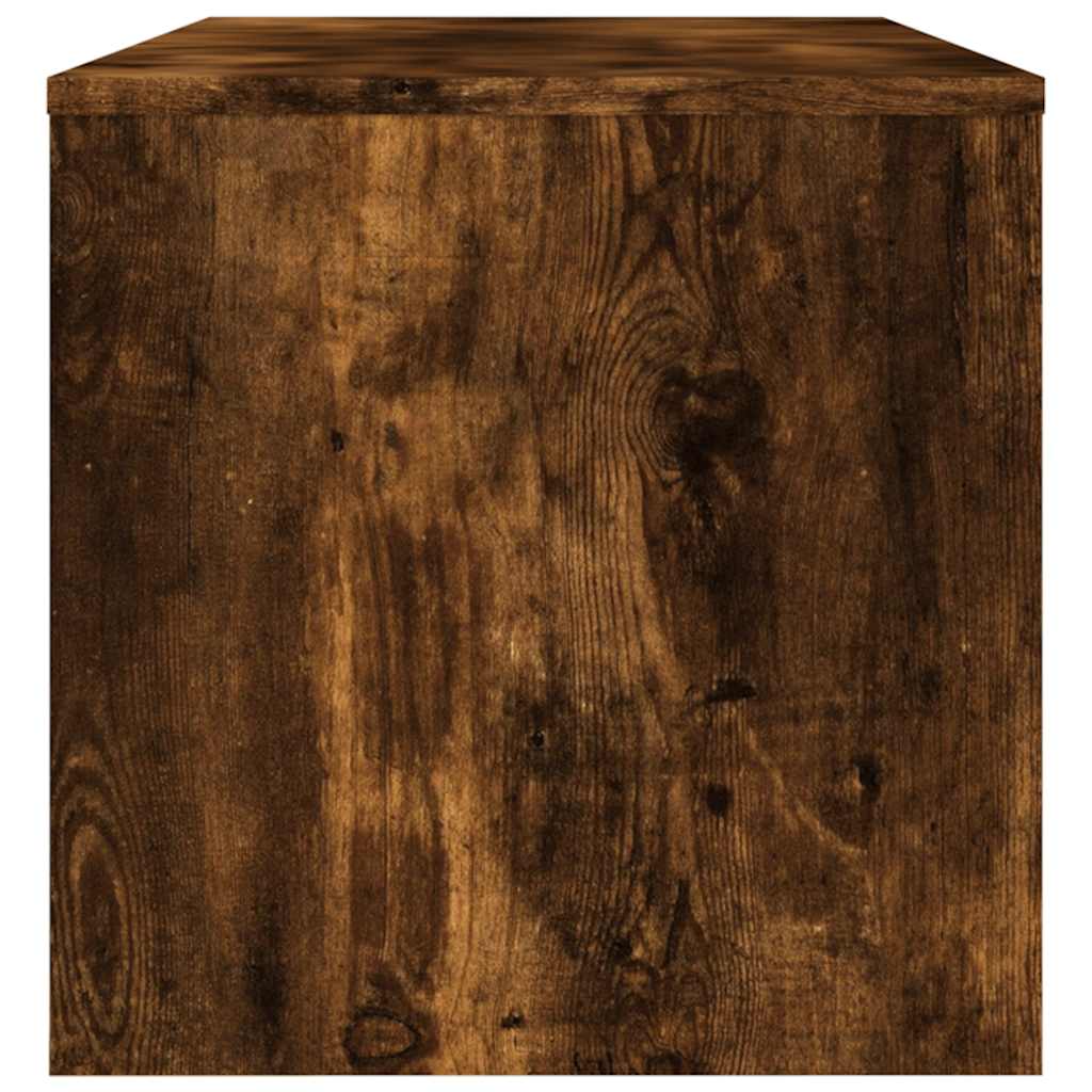 vidaXL TV Cabinet Smoked Oak 120x34x37 cm Engineered Wood