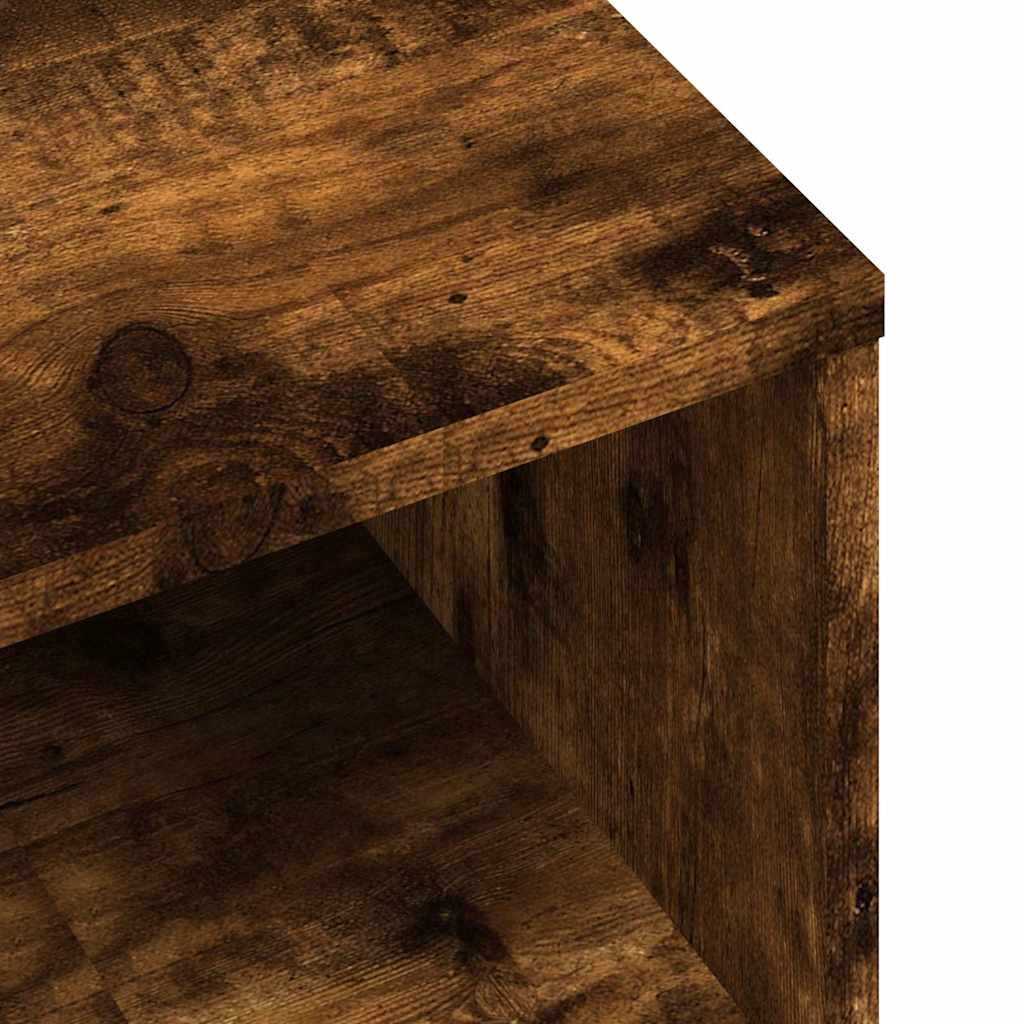 vidaXL TV Cabinet Smoked Oak 120x34x37 cm Engineered Wood
