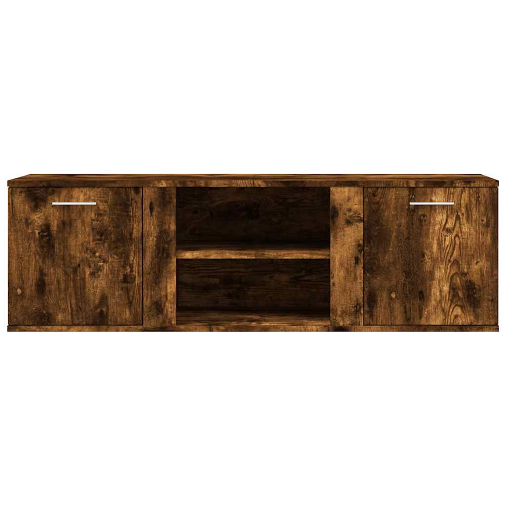 vidaXL TV Cabinet Smoked Oak 120x34x37 cm Engineered Wood