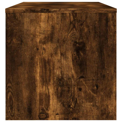 vidaXL TV Cabinet Smoked Oak 120x34x37 cm Engineered Wood