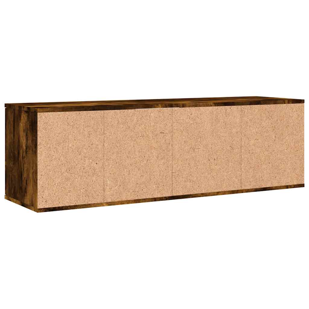 vidaXL TV Cabinet Smoked Oak 120x34x37 cm Engineered Wood