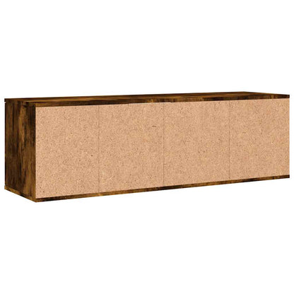 vidaXL TV Cabinet Smoked Oak 120x34x37 cm Engineered Wood