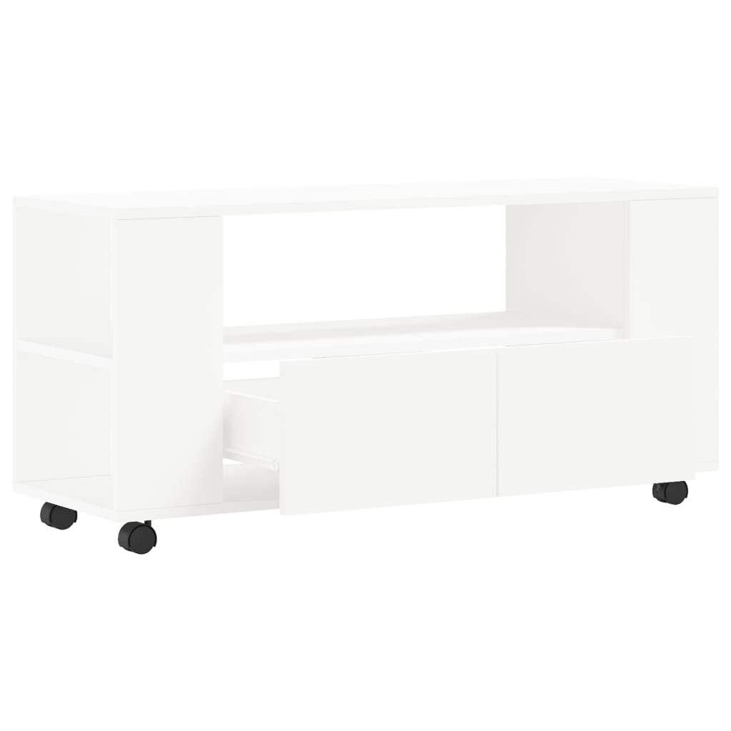 vidaXL TV Cabinet White 102x34.5x43 cm Engineered Wood